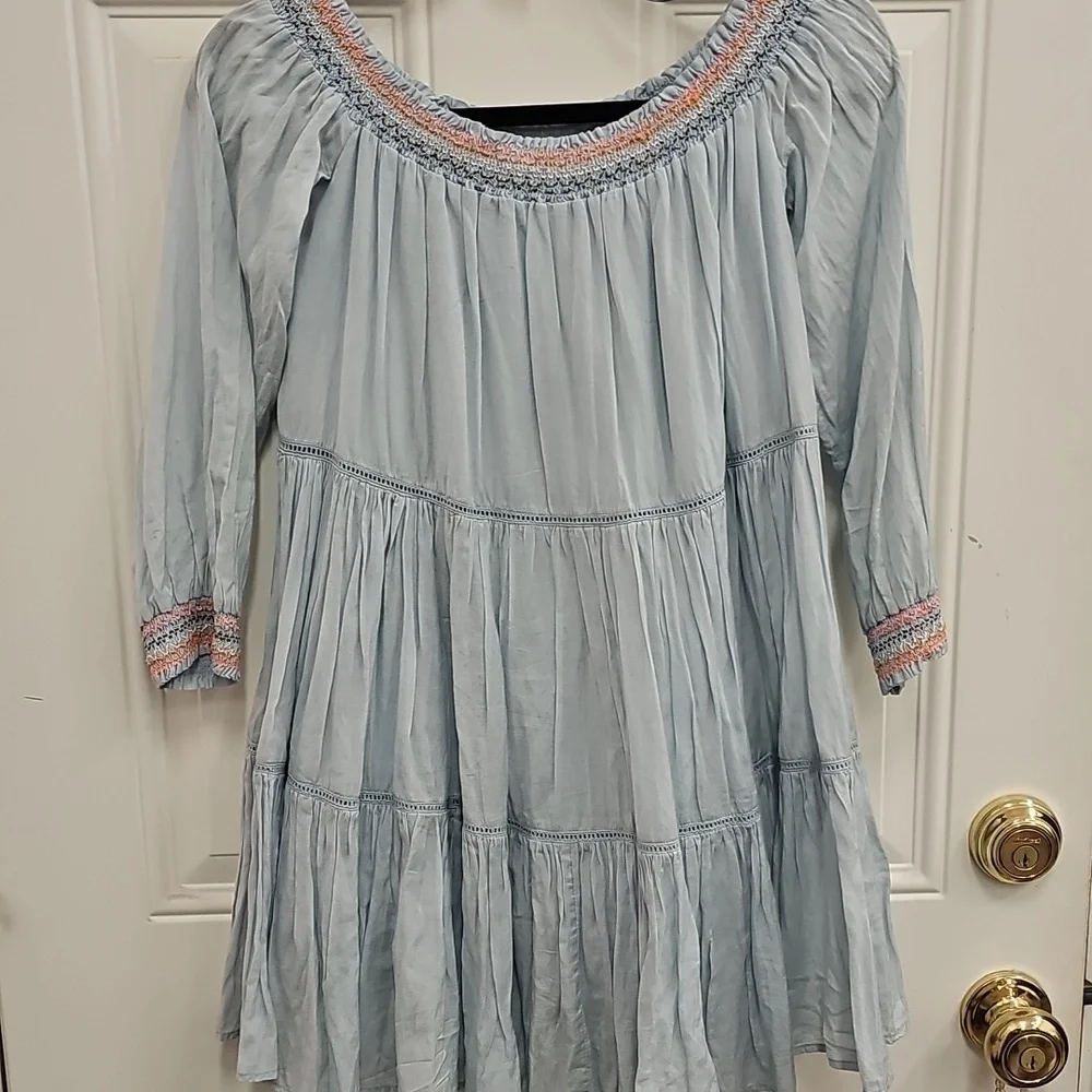 Floral, Embroidered, Dress, Summer, Cowgirl, Mini, School, Travel, School